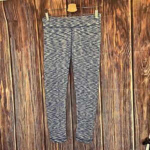 Velocity Womens Leggings Pants Blue High Rise Yoga Waistband Workout Space Dye M